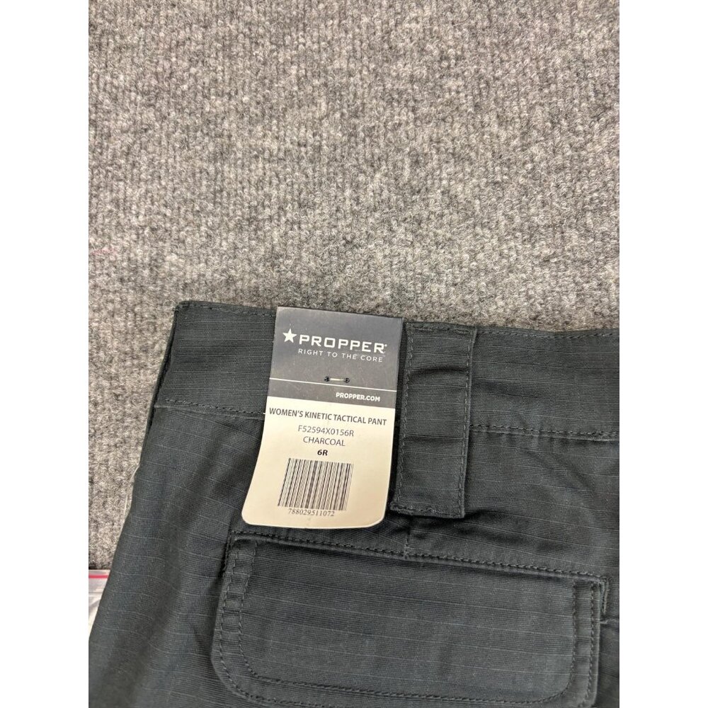 Propper Kinetic Tactical Pants Womens 6R Charcoal Cargo NexStretch Teflon New - Picture 9 of 9